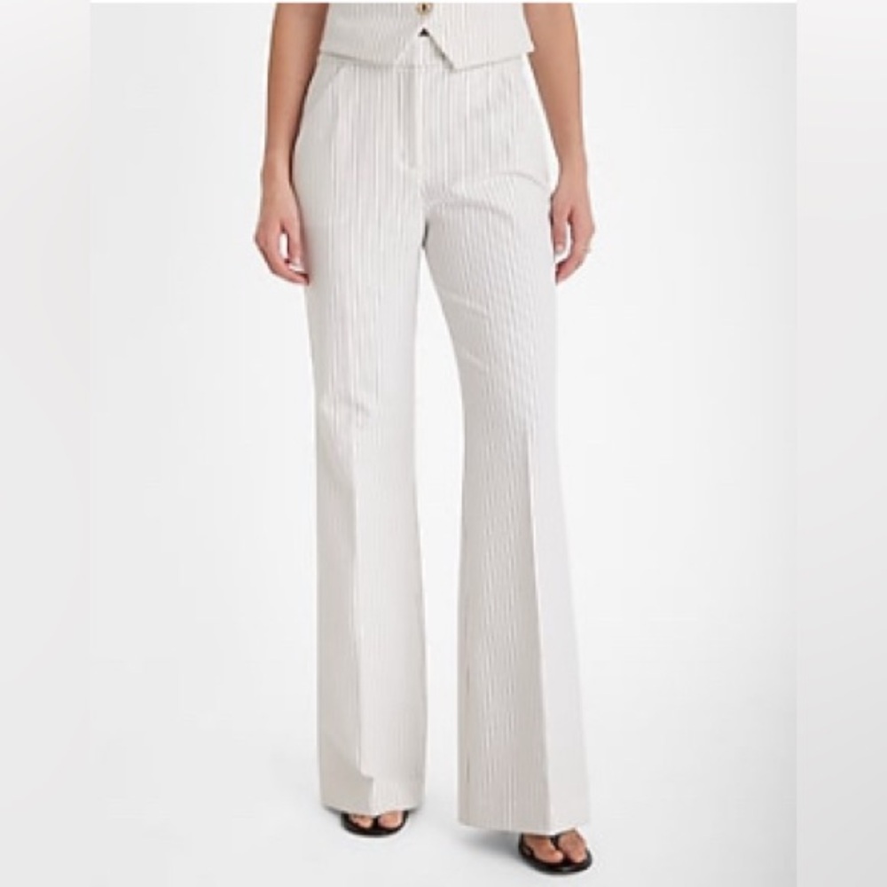 BNWT EXPRESS EDITOR PINSTRIPE HIGH WAIST TROUSER PANT